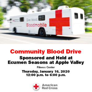 American Red Cross Blood Drive: January 16, 2020